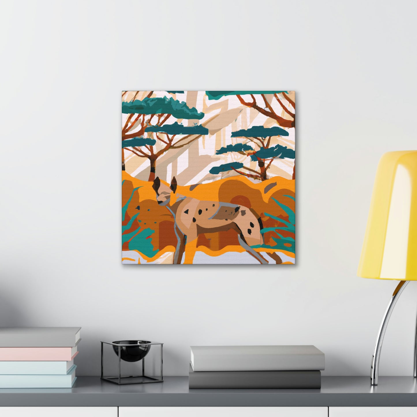 "Roaming Hyena Prowls". - Canvas