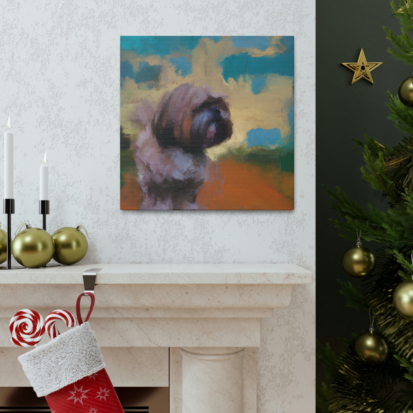 Fur and Whimsy Shih - Canvas