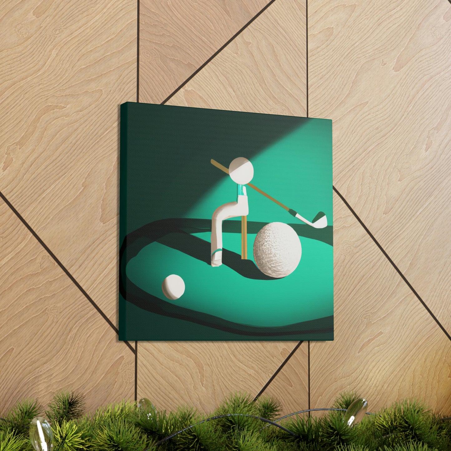 Golfing In Minimalism - Canvas