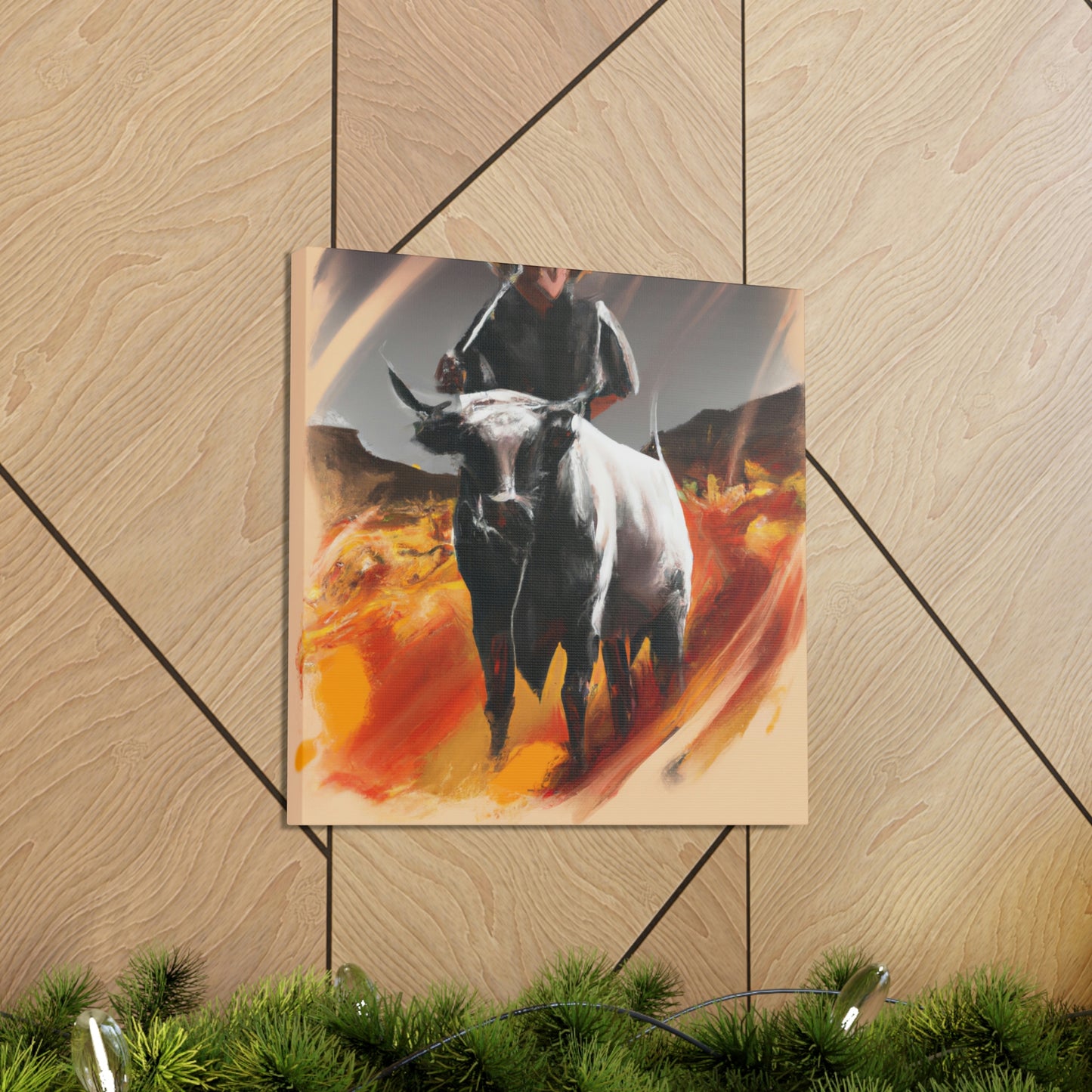 Cattle Branding Landscape - Canvas