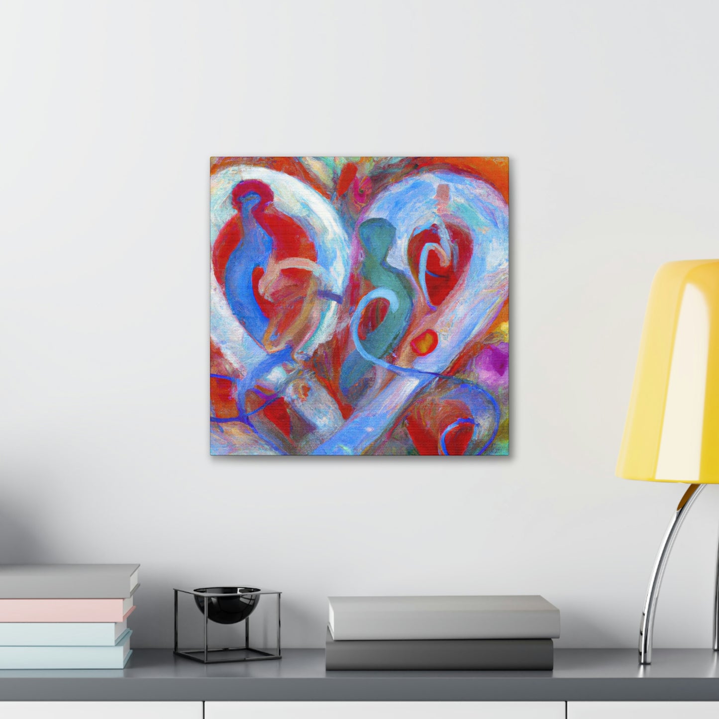 Twined Love Hearts - Canvas