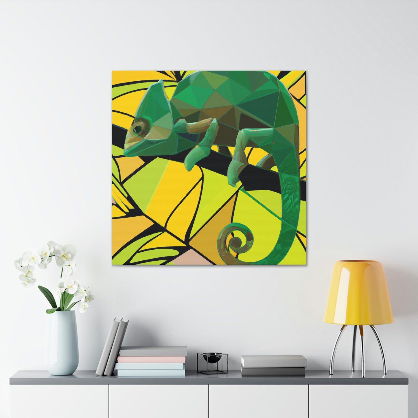 "Chameleon Calling Card" - Canvas