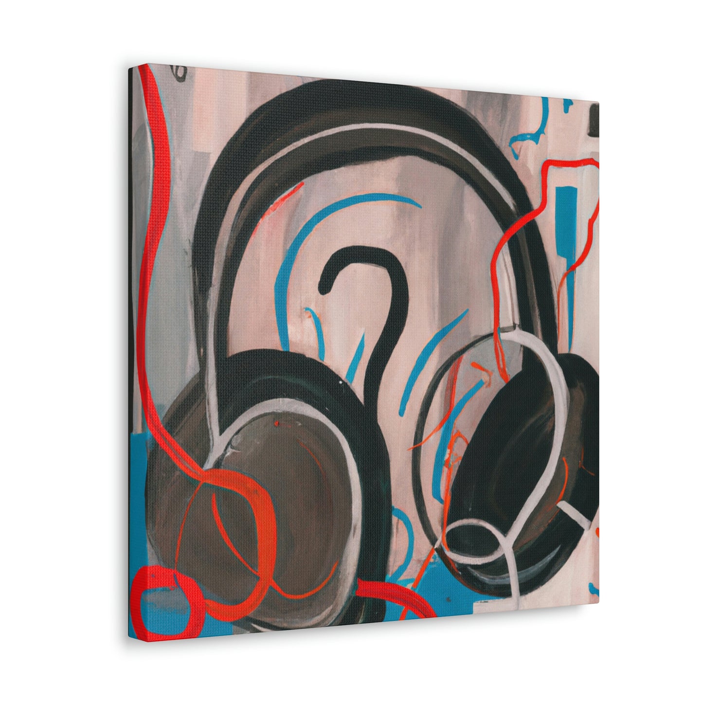 Headphones in Expressionism - Canvas