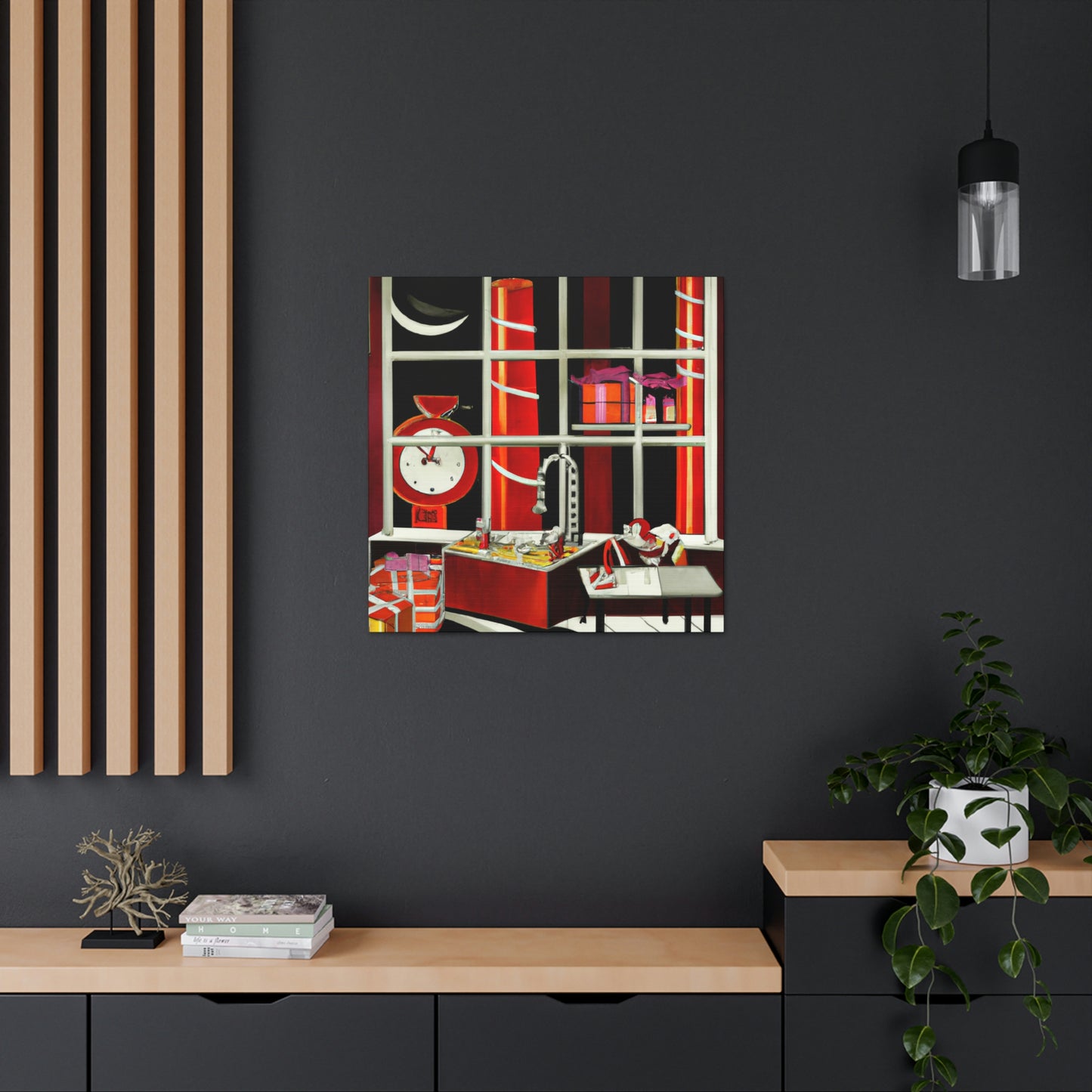 Santa's Workshop Reimagined - Canvas