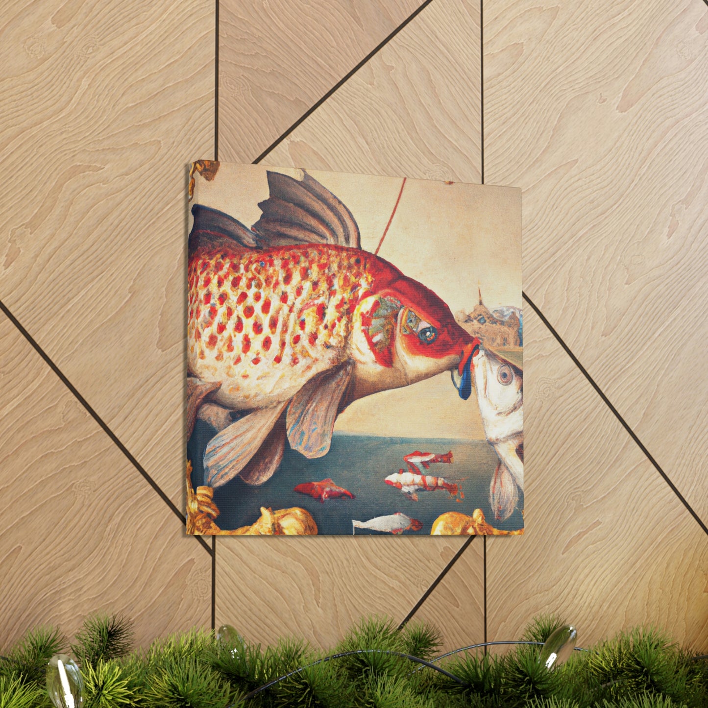 School of Fish Swimming - Canvas