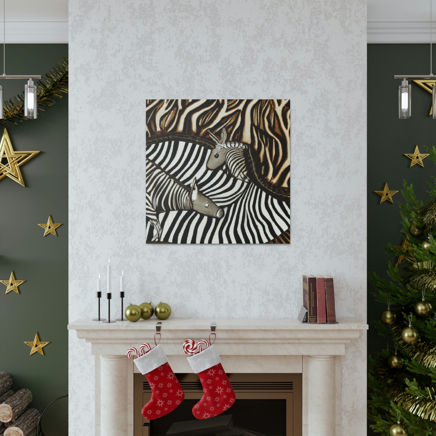 Zebra in Art Deco - Canvas