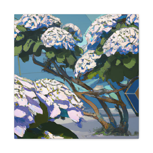 Hydrangea in Bloom. - Canvas