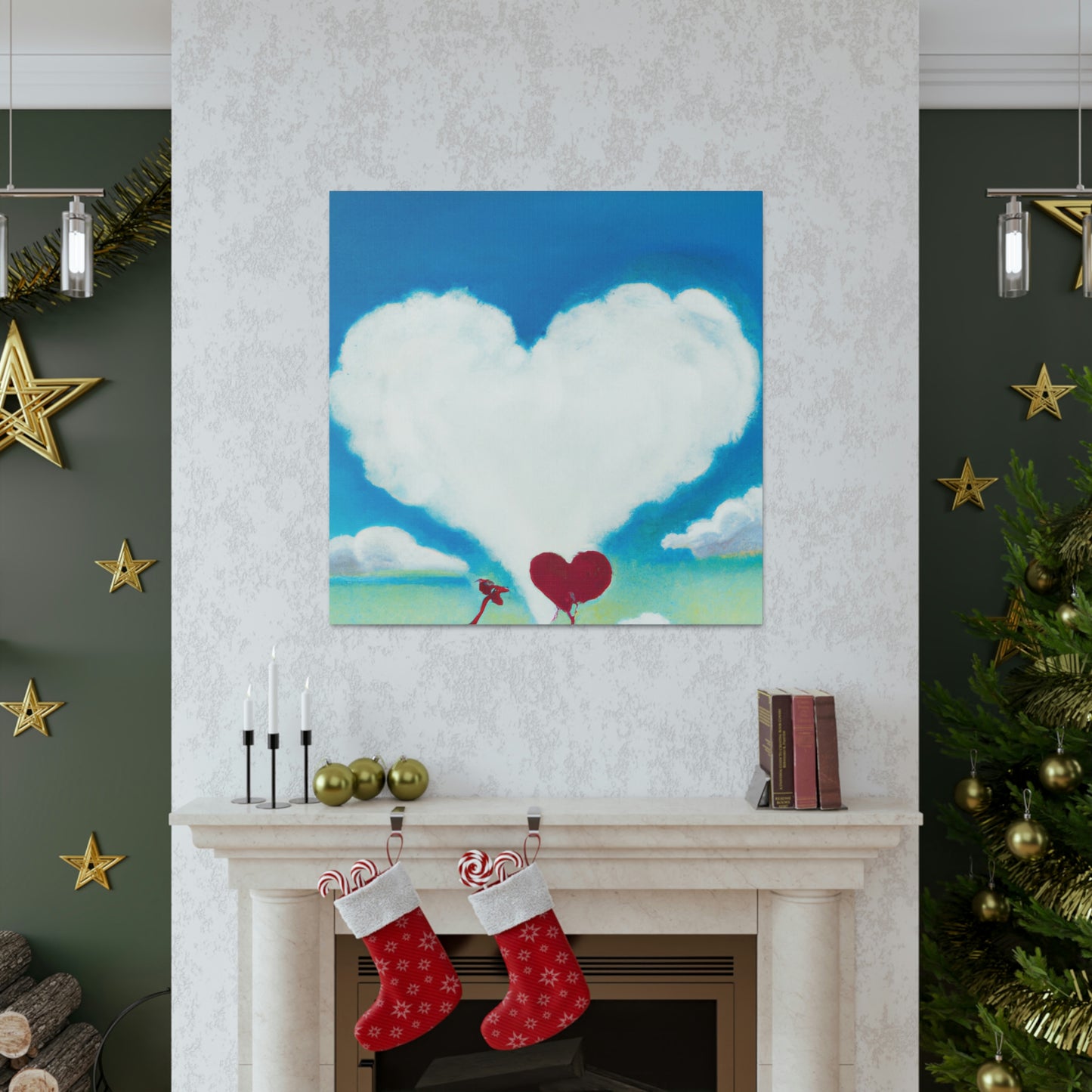 "Heart-Shaped Freedom Cloud" - Canvas