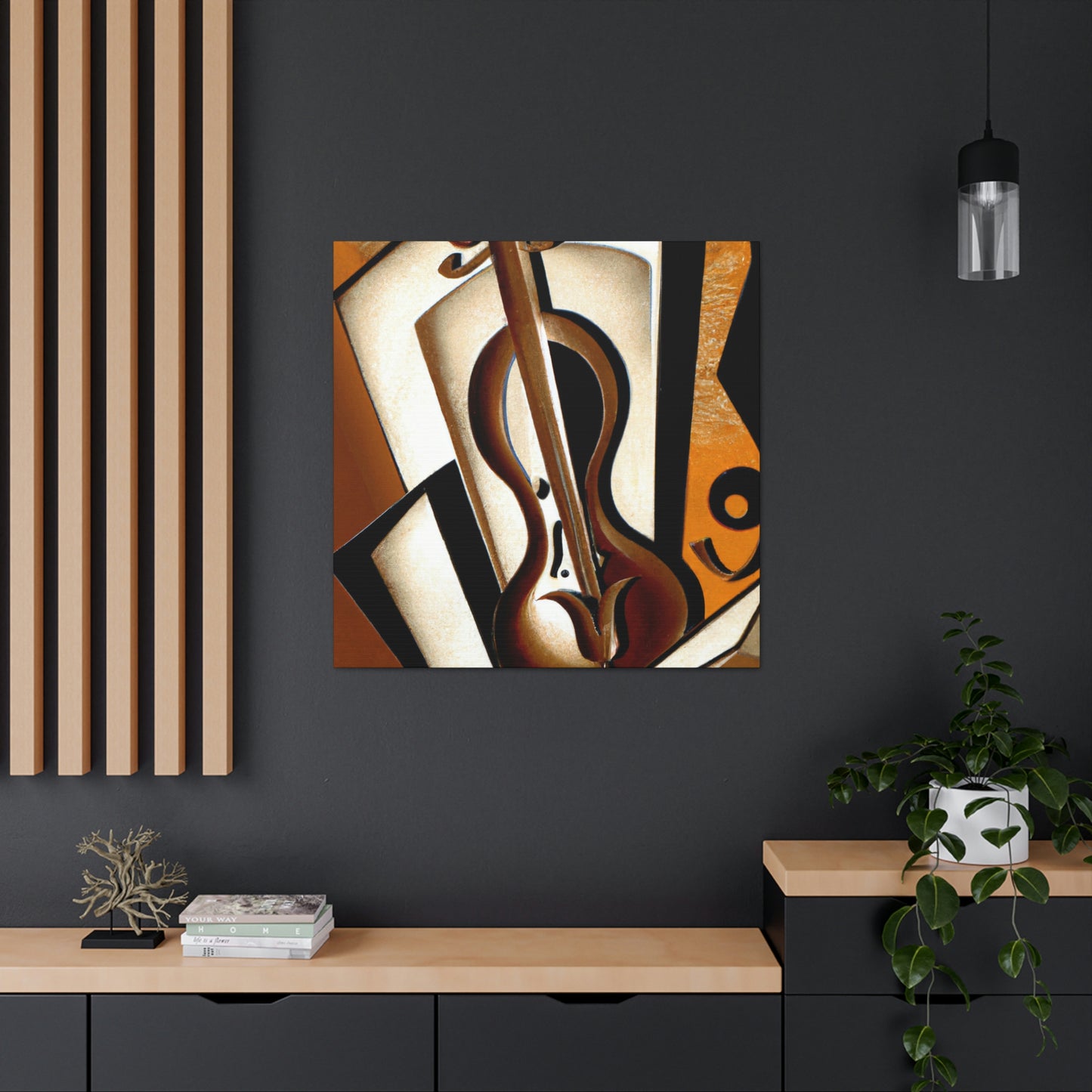 Vivid Violin Nocturne - Canvas