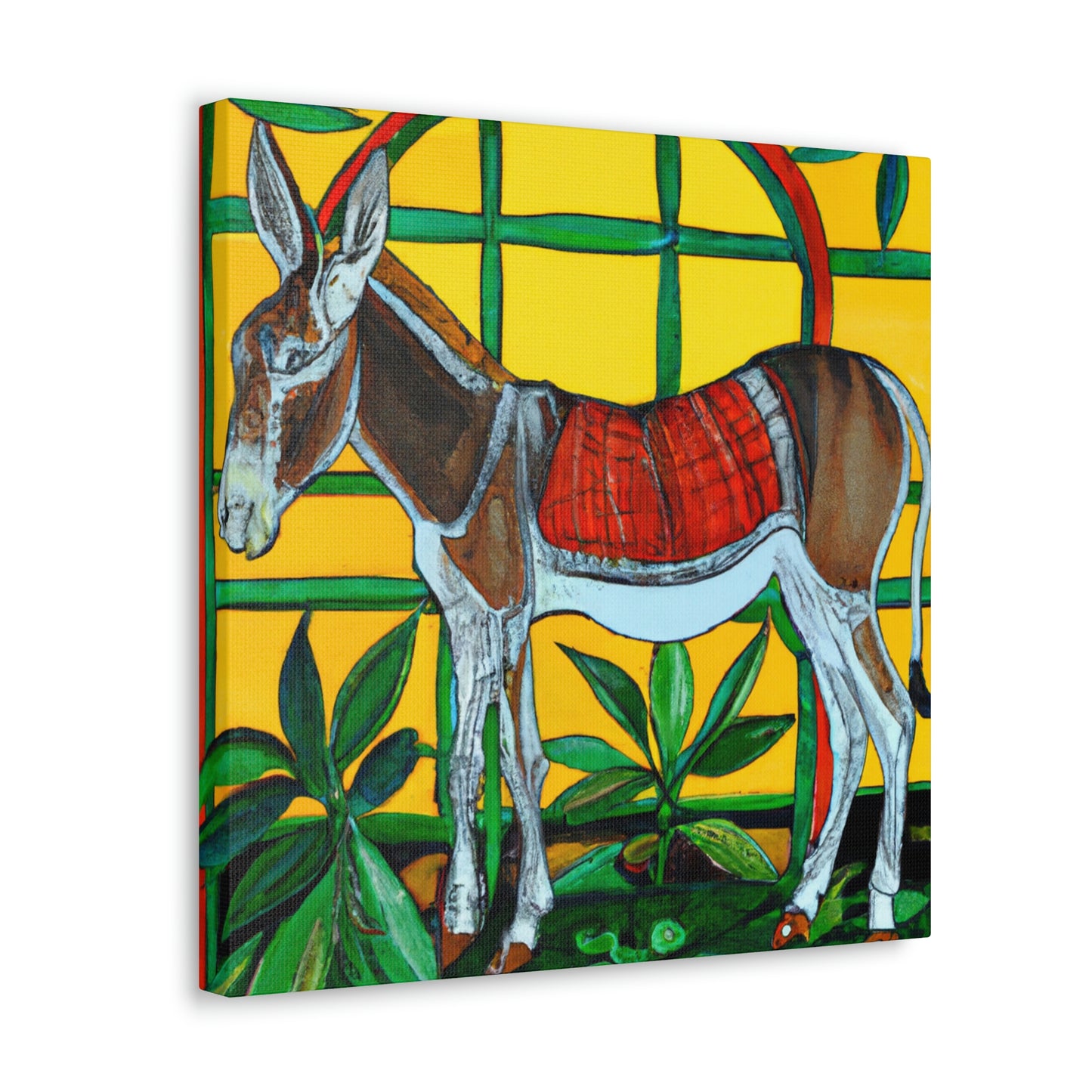 "Donkey in Art Nouveau" - Canvas