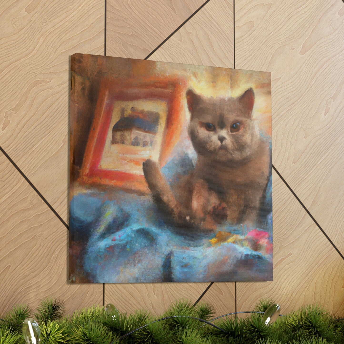 Feline Devotion Surreal - Canvas