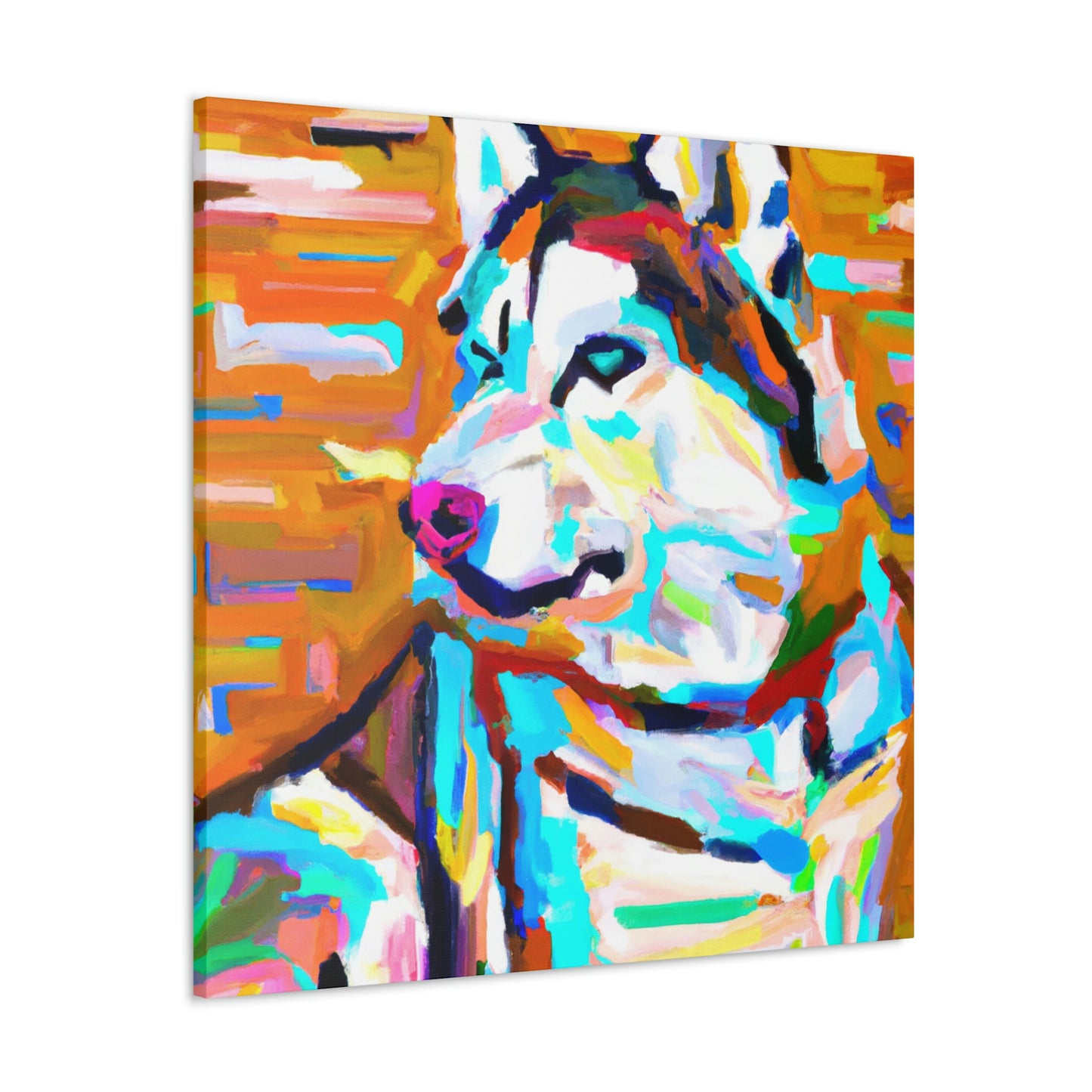 "Husky in Fauvist Colors" - Canvas