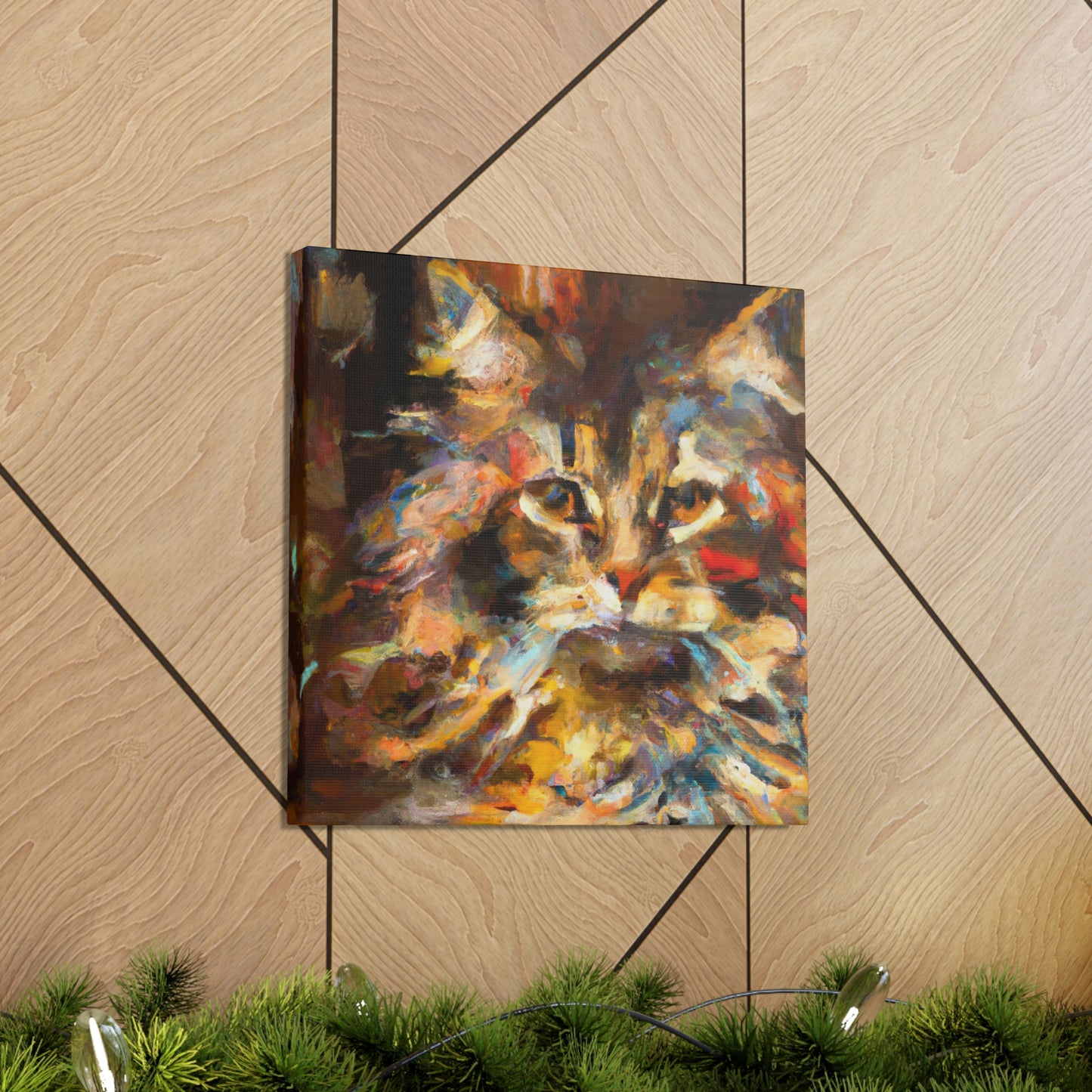 "Maine Coon Impressionism" - Canvas