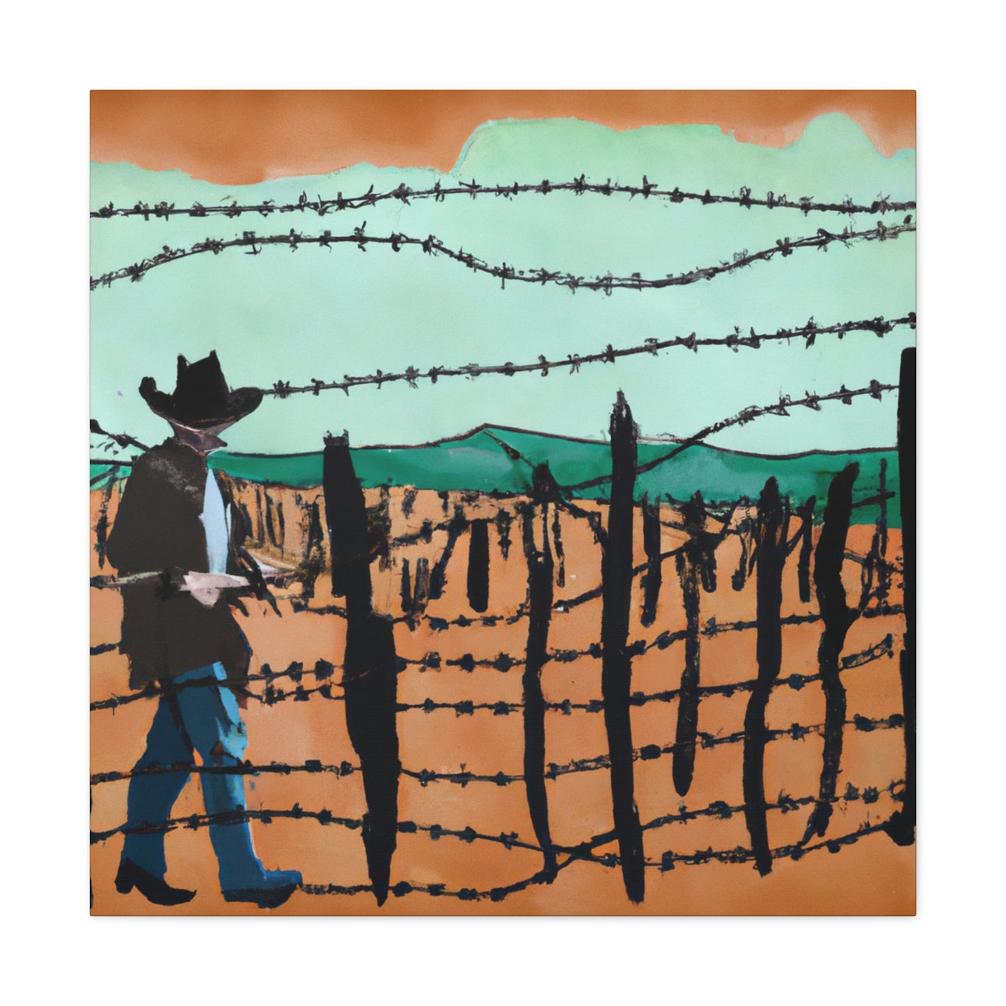 Barbed Wire Discourse. - Canvas