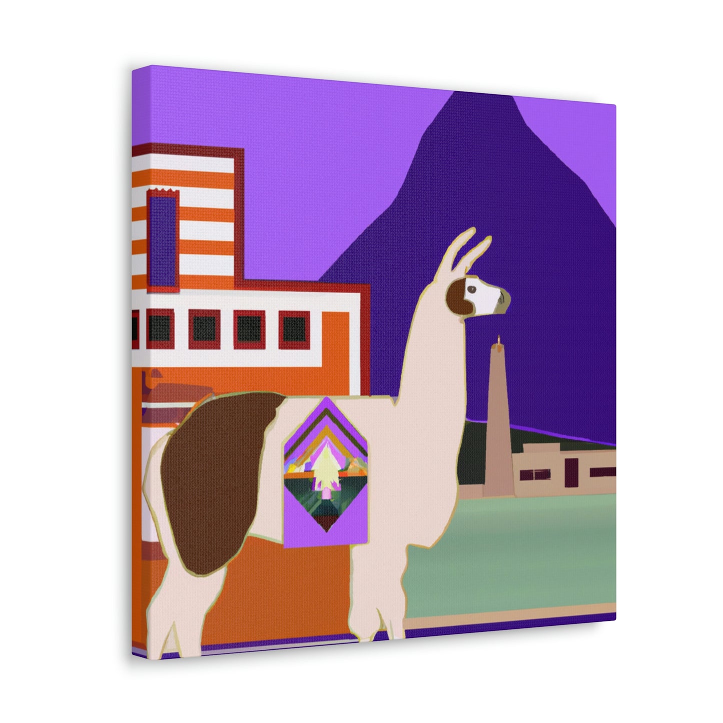 Llama Art Deco Splendor - Canvas