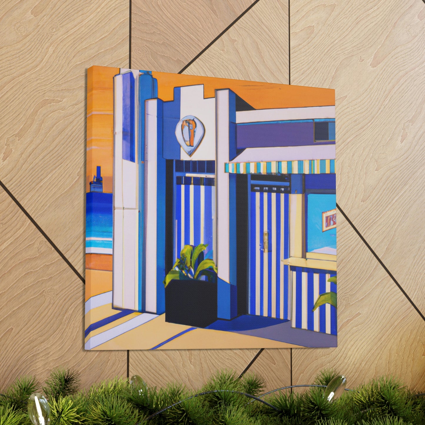 "Oceanic Art Deco Gem" - Canvas