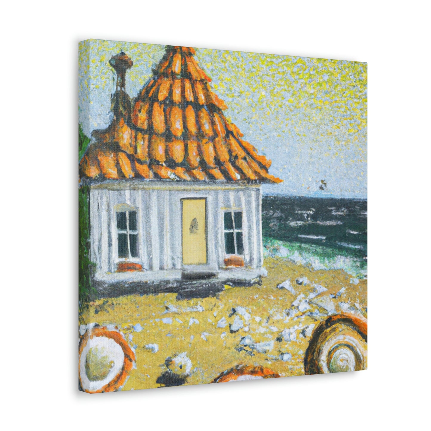 "Beach Hut in Baroque" - Canvas