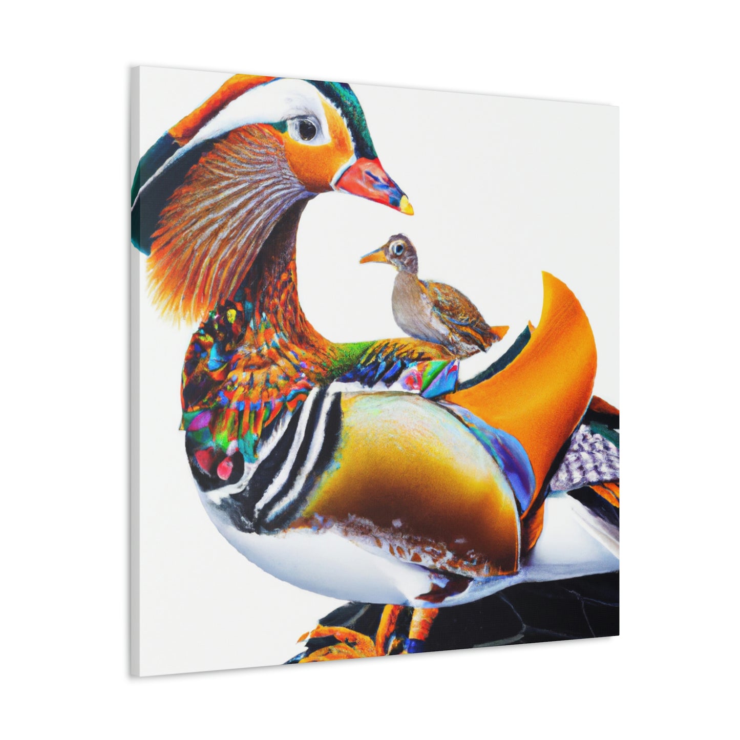 "Mandarin Ducks in Flight" - Canvas