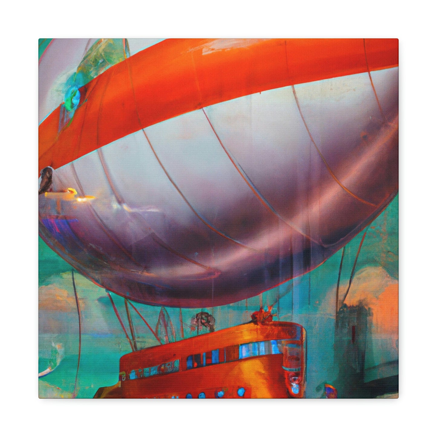 "Blooming Blimp Surrealism" - Canvas