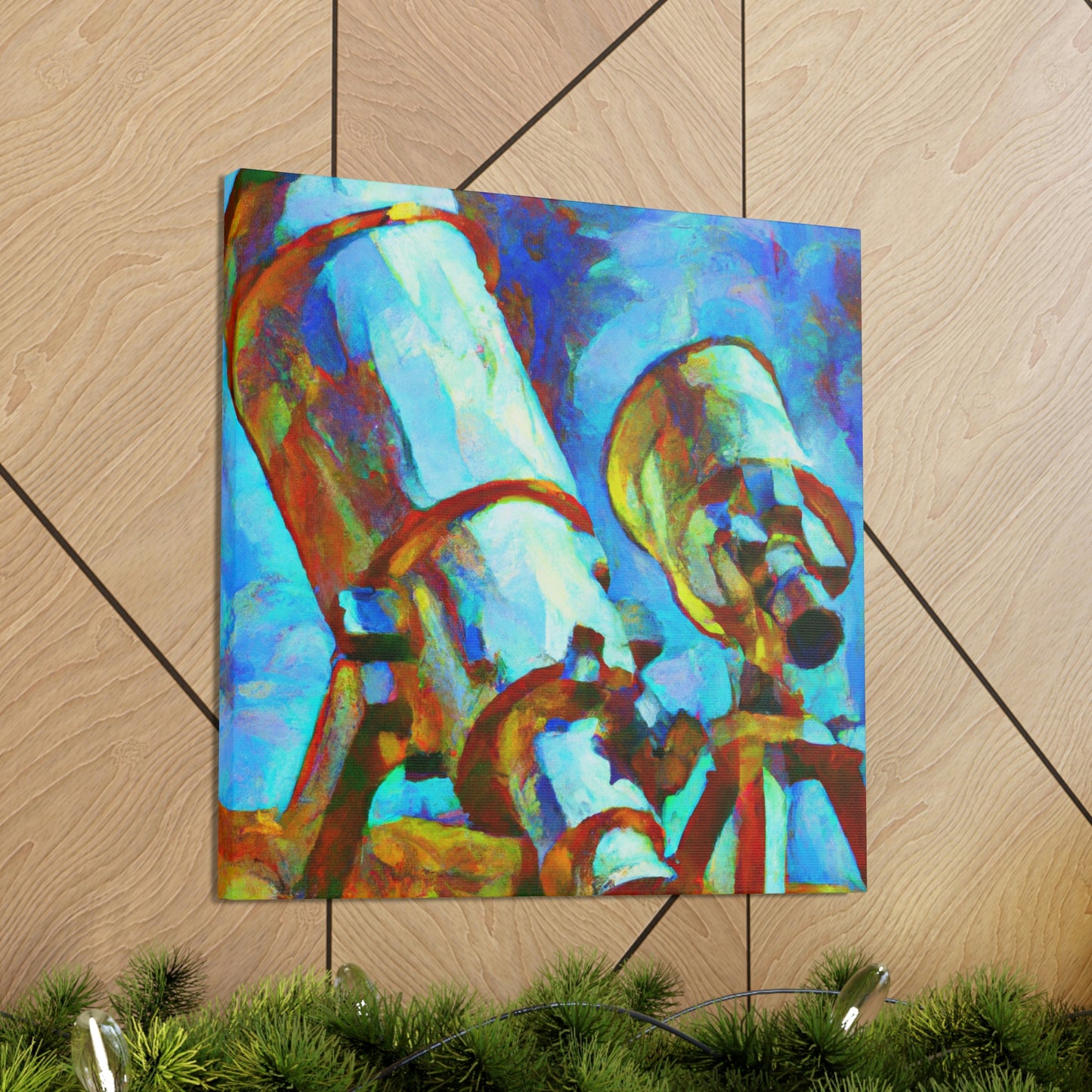 "Stargazing Through Telescopes" - Canvas