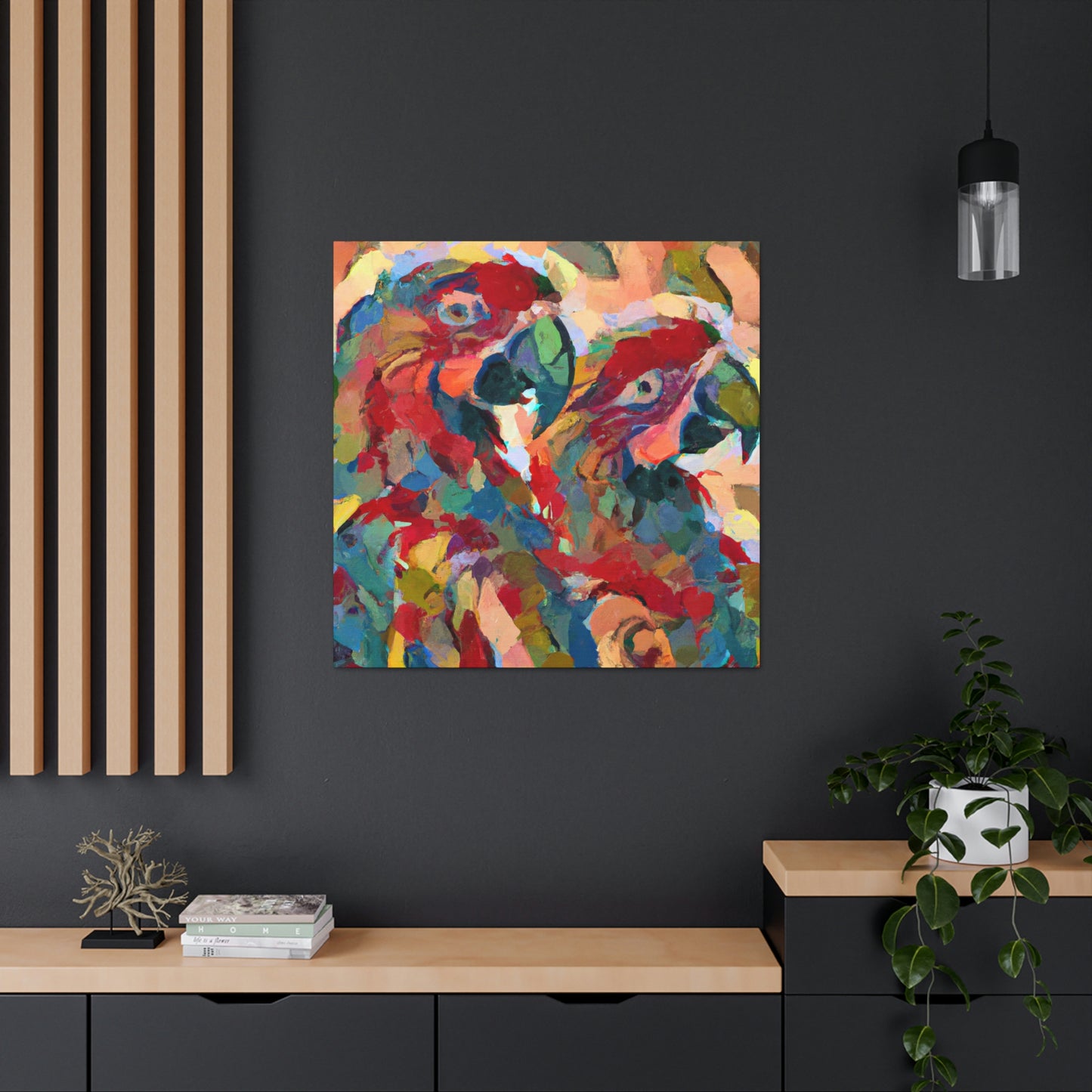 "Pionus Celestial Canvas" - Canvas