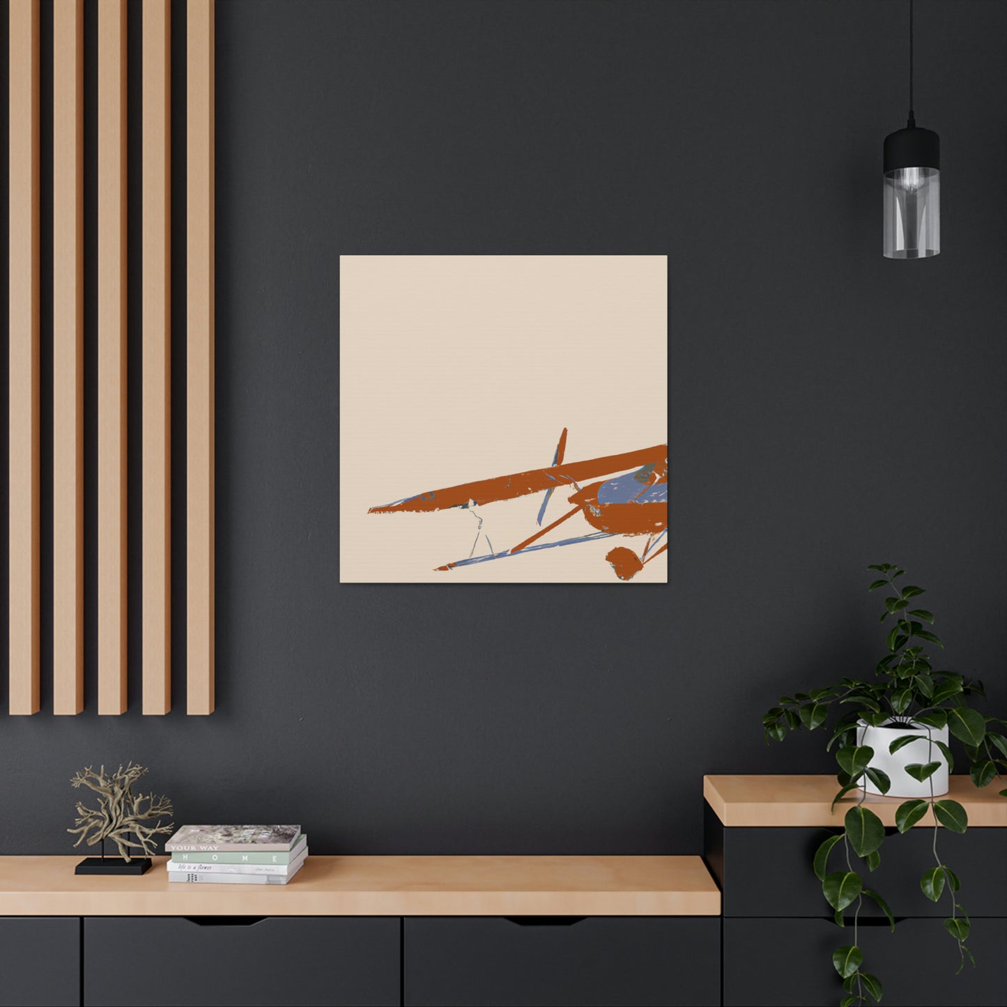 Vintage Airplane Simplicity - Canvas