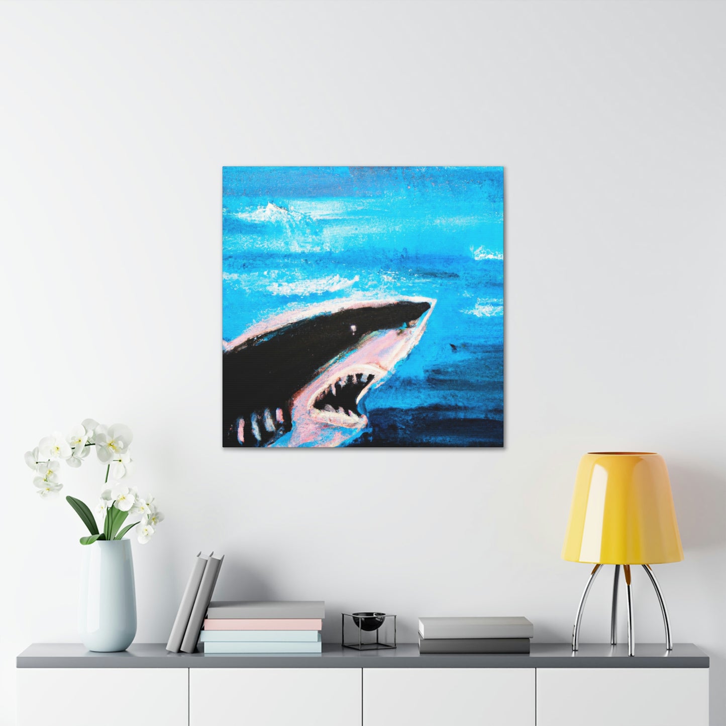 "Dangerous White Shark" - Canvas