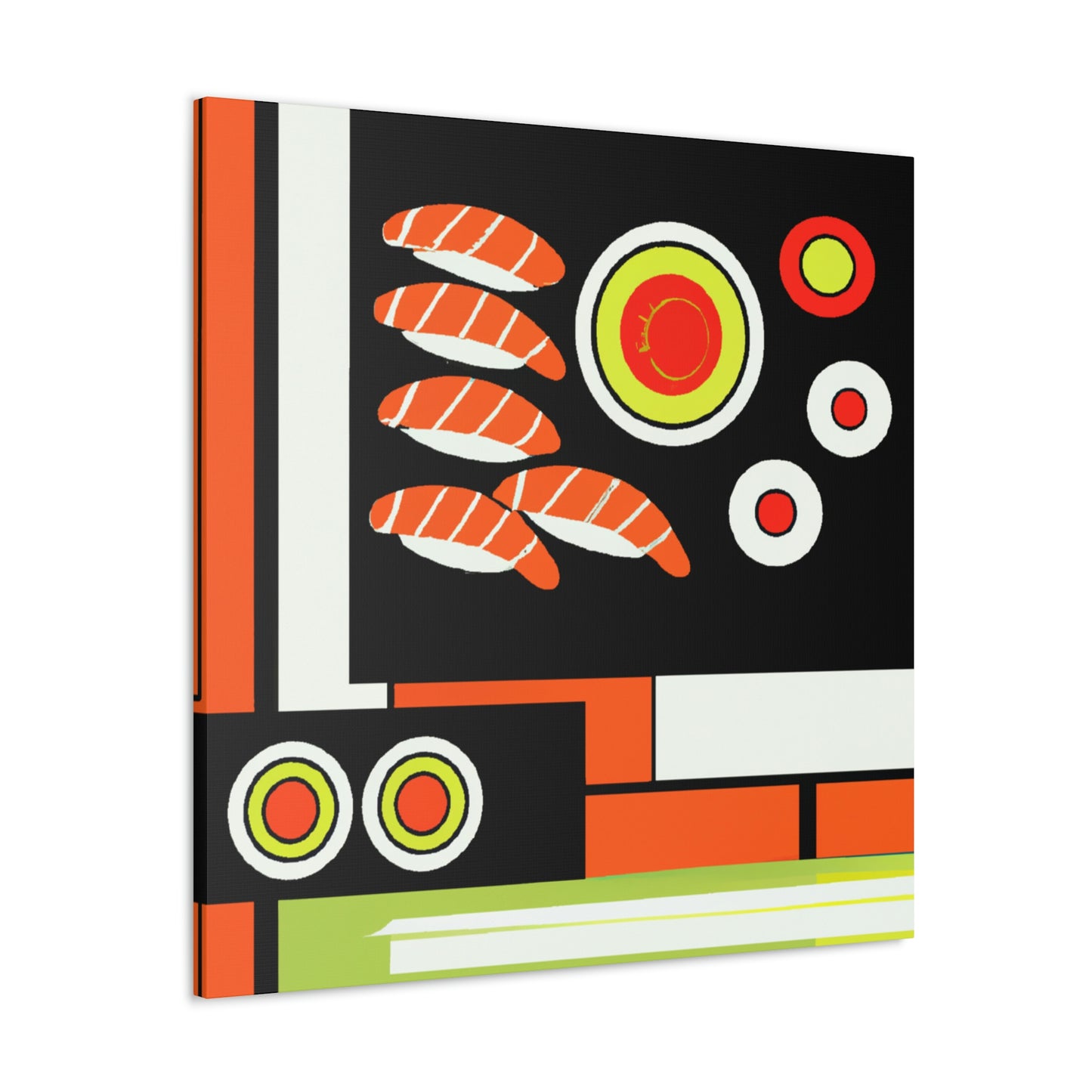 "Delicate Deco Sushi Art" - Canvas