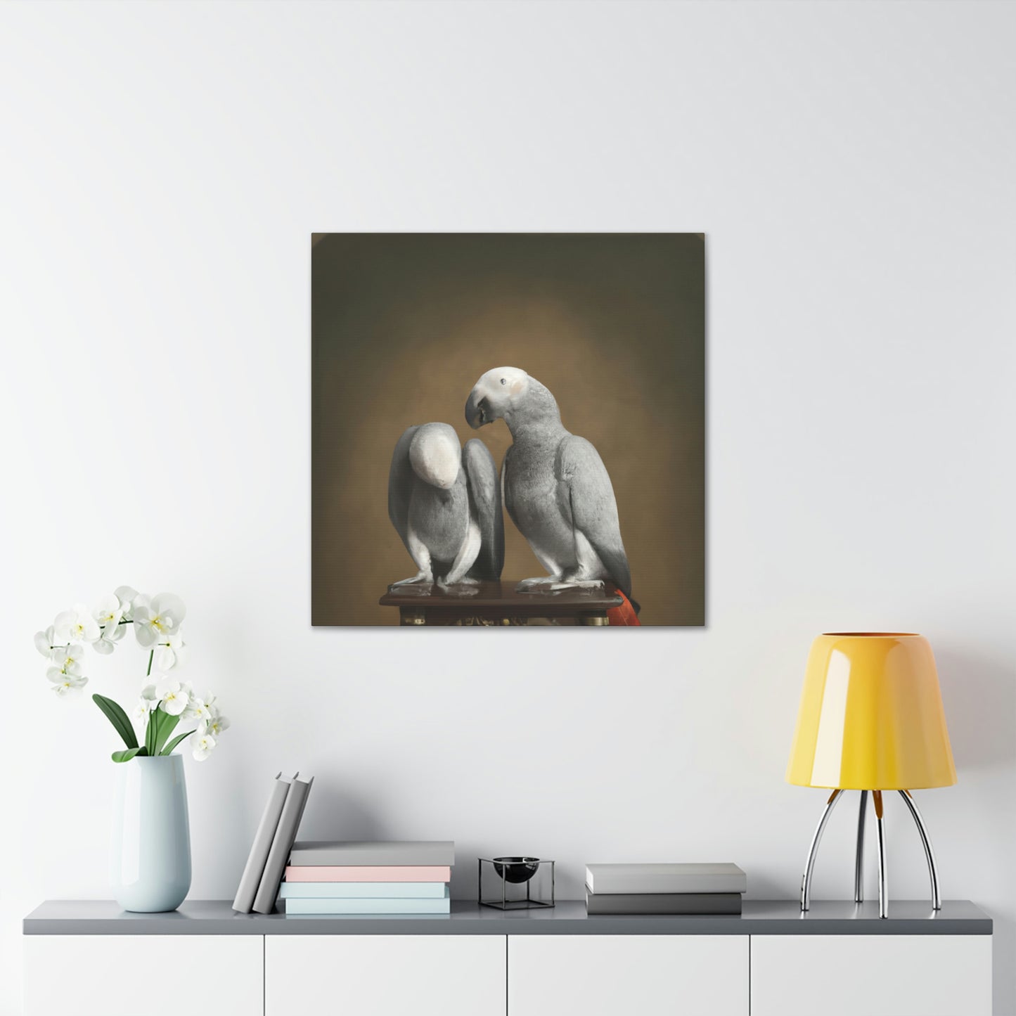 African Greys Sublime. - Canvas