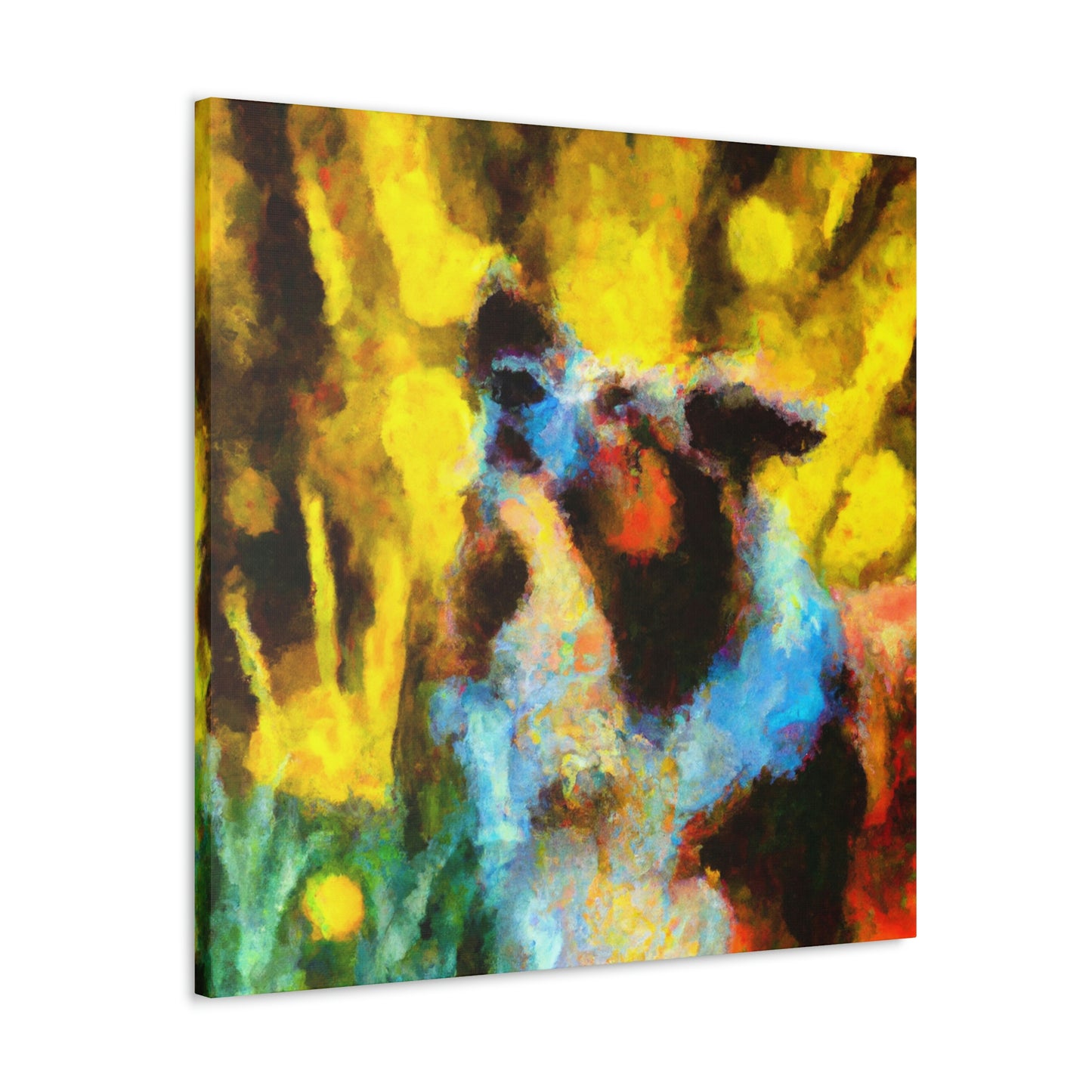 Impressionistic Border Collie - Canvas - Canvas