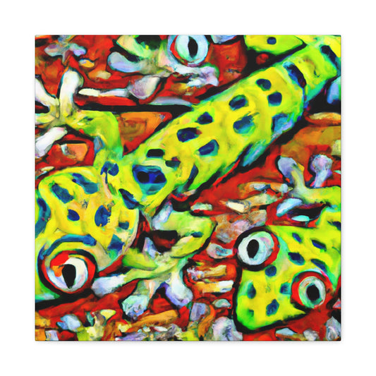 Green Gecko Groove. - Canvas