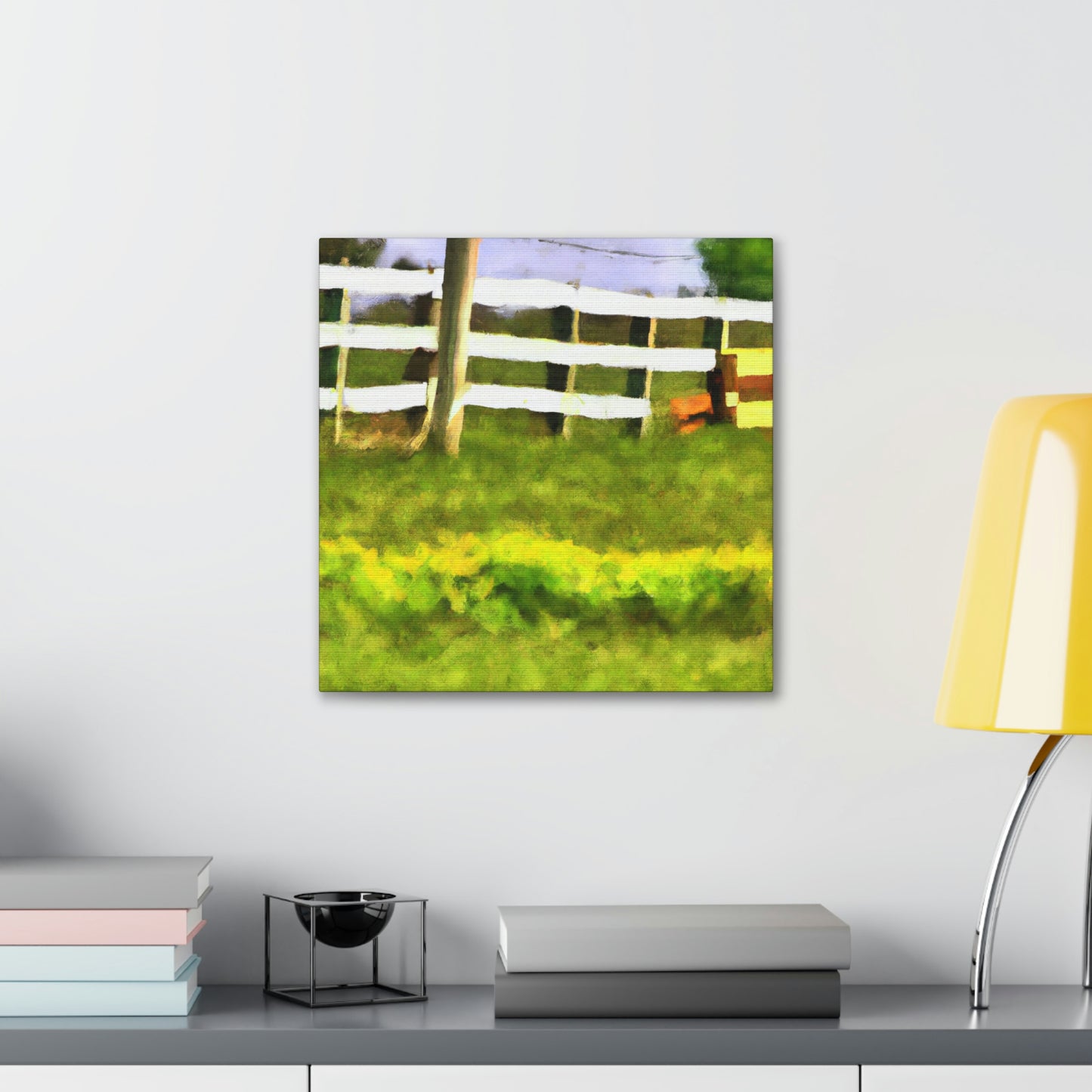 "Barnyard Fence Harmony" - Canvas