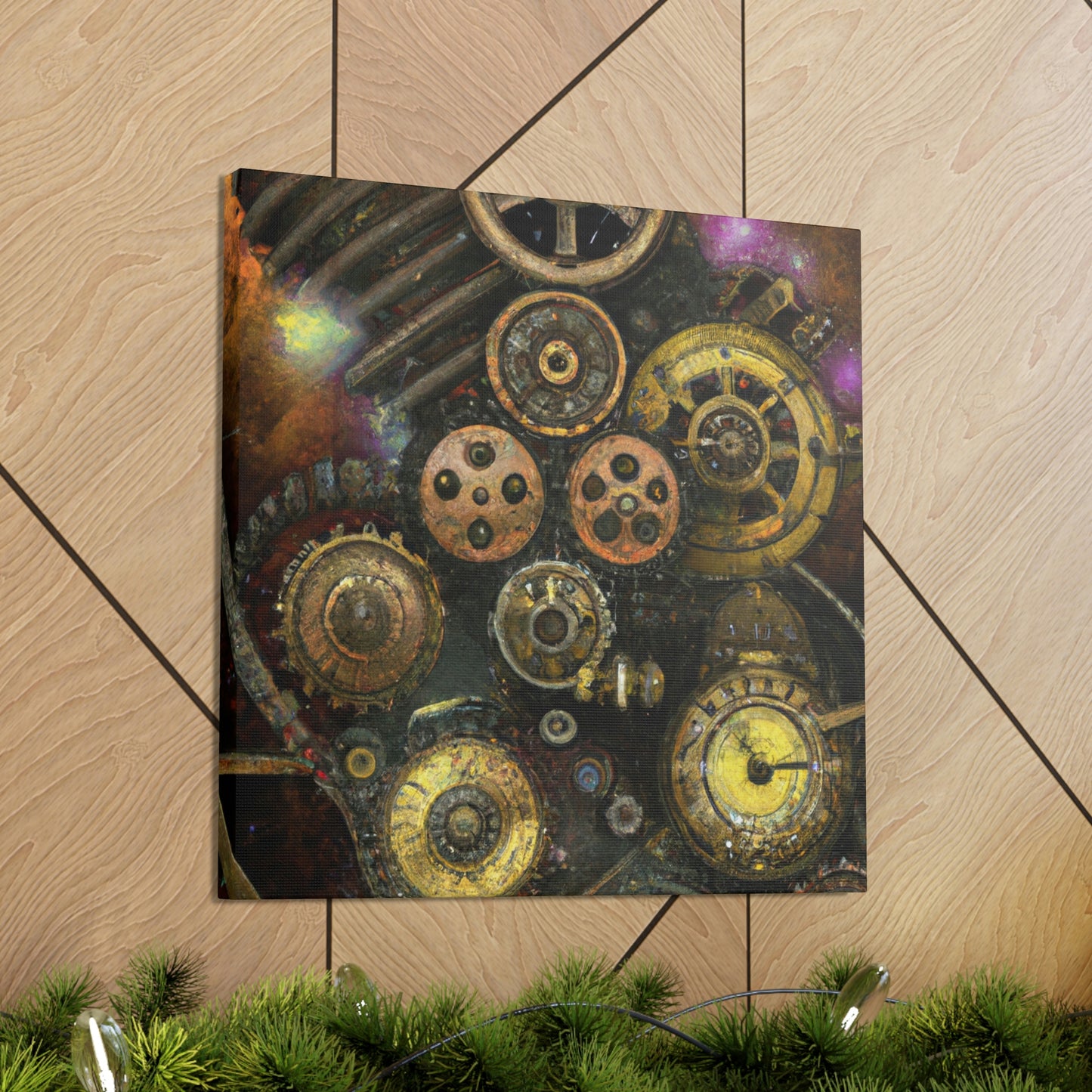 "Star Cluster Steampunk Wonder" - Canvas