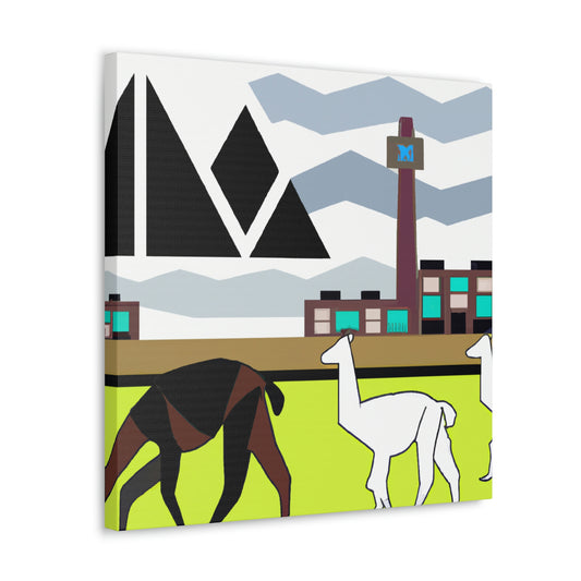 Llama Alights Glamorously - Canvas