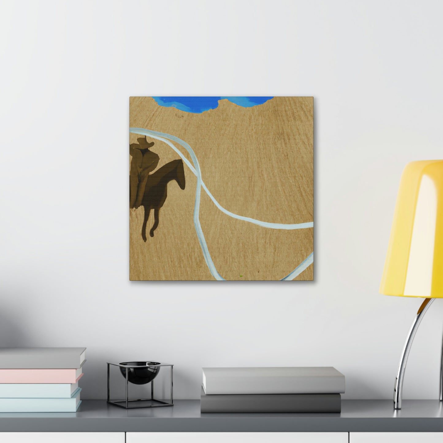 Roping a Cowboy Sunset - Canvas