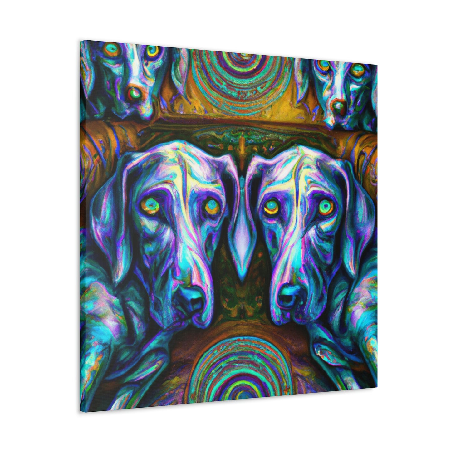 "Weimaraner in Moonlight" - Canvas