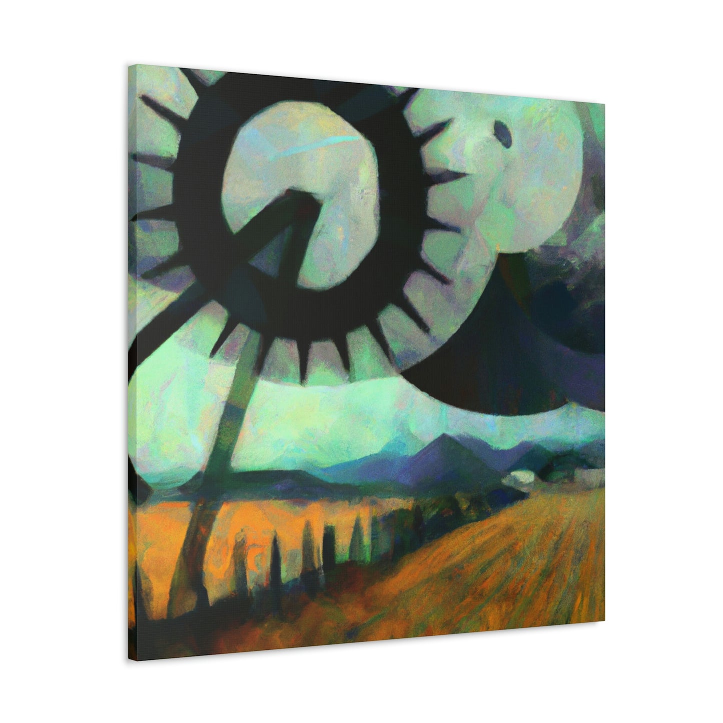 Disc Harrow Sunset - Canvas