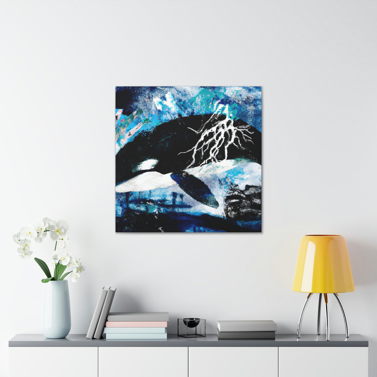 Whale in Abstract Form - Canvas