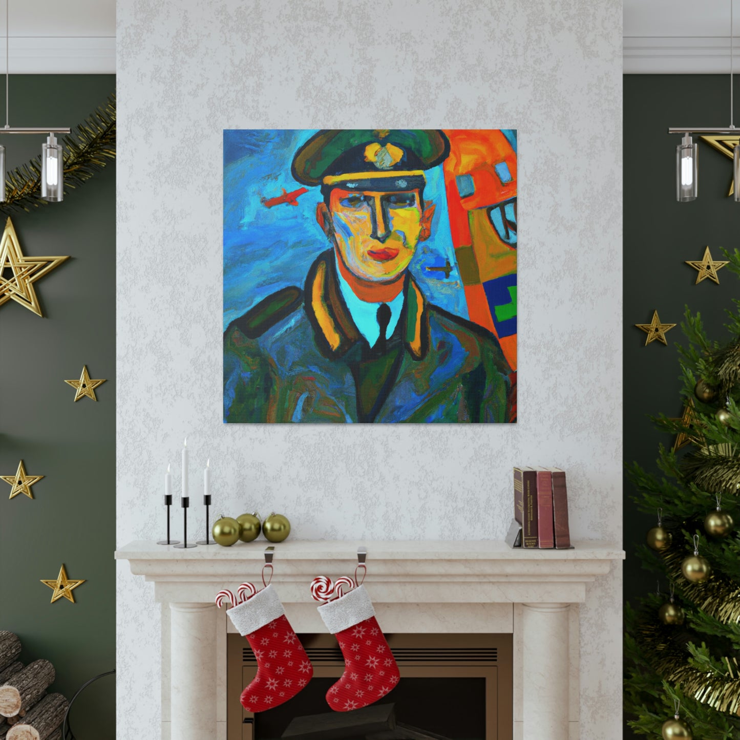 Navy Pilot in Fauve - Canvas