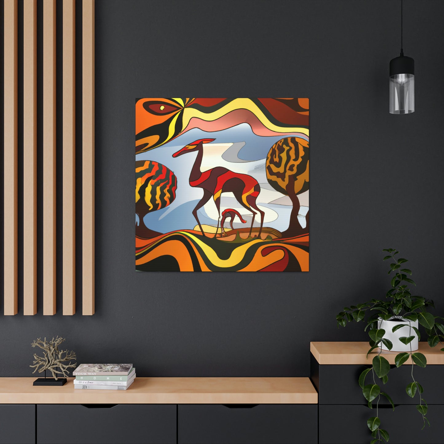 "Antelope in Art Deco" - Canvas