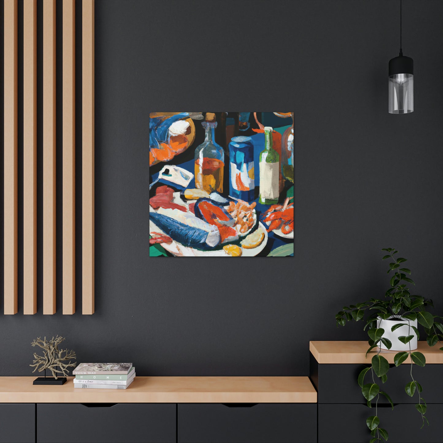 Seafood Neoclassical Feast - Canvas