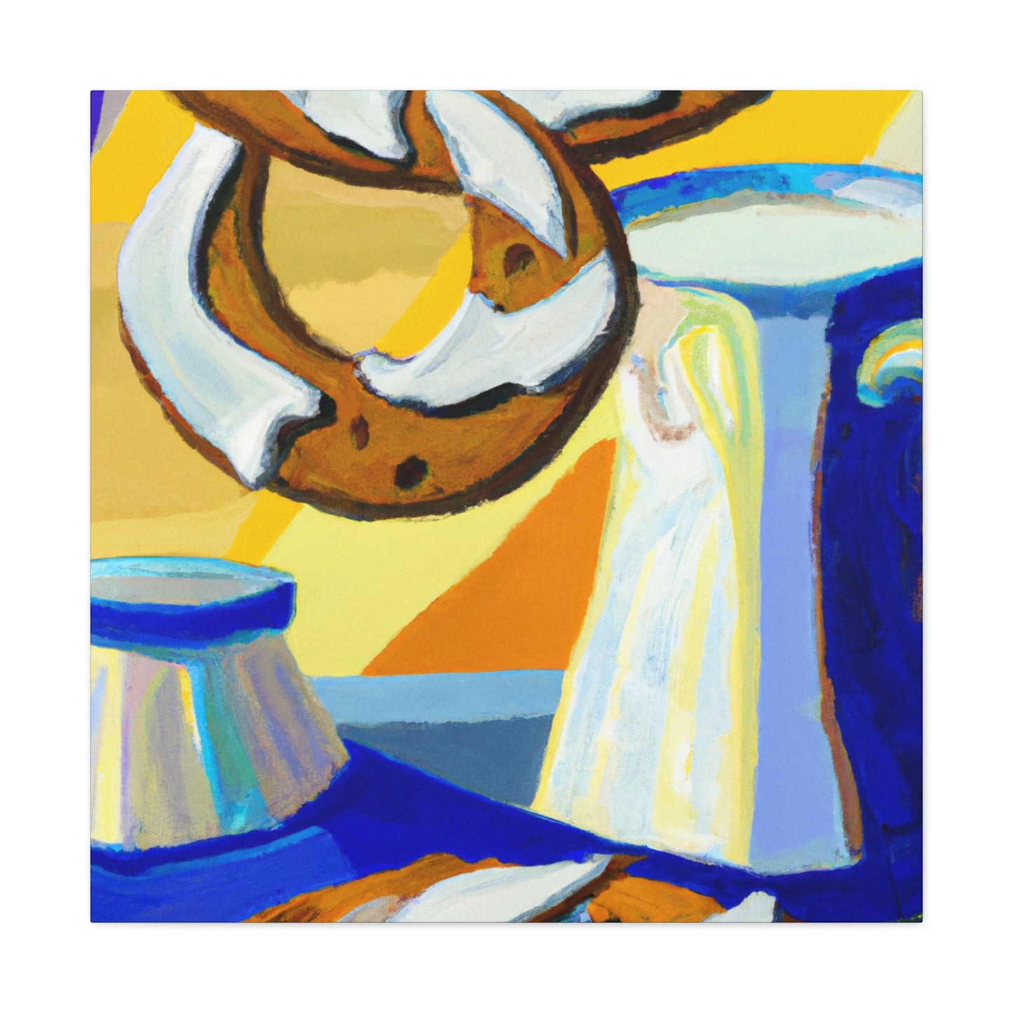 "Milk and Cookies Deco" - Canvas