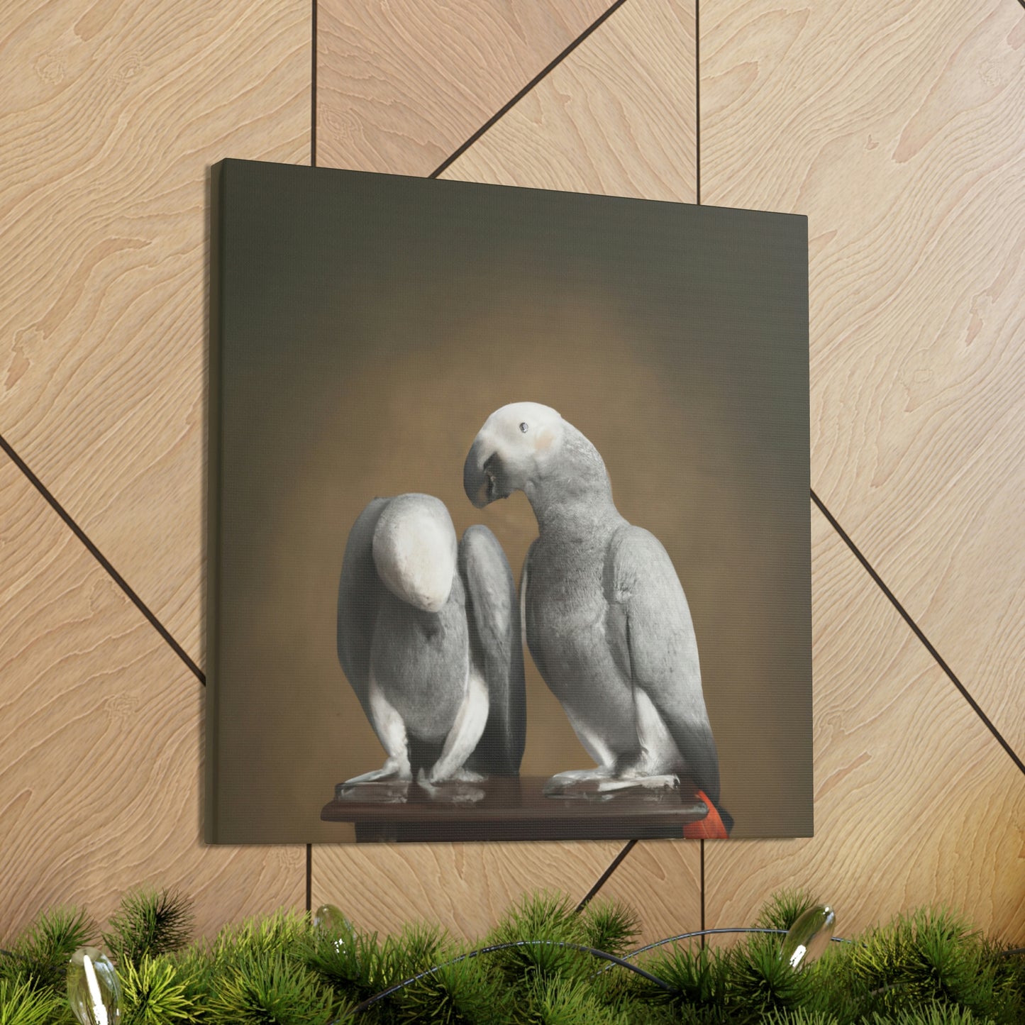 African Greys Sublime. - Canvas