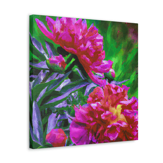 Peony with Passion. - Canvas