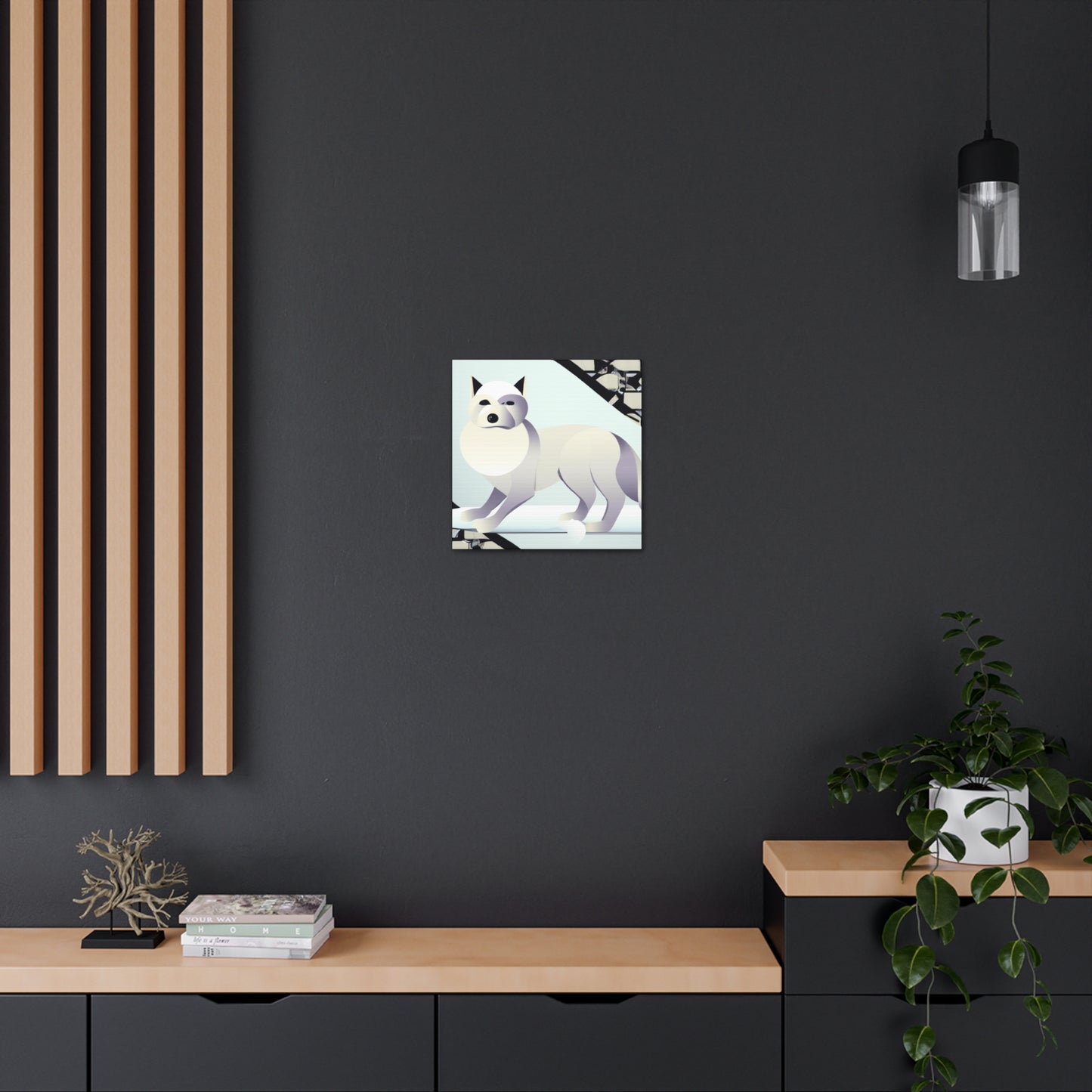 Frosty Art Deco Fox - Canvas