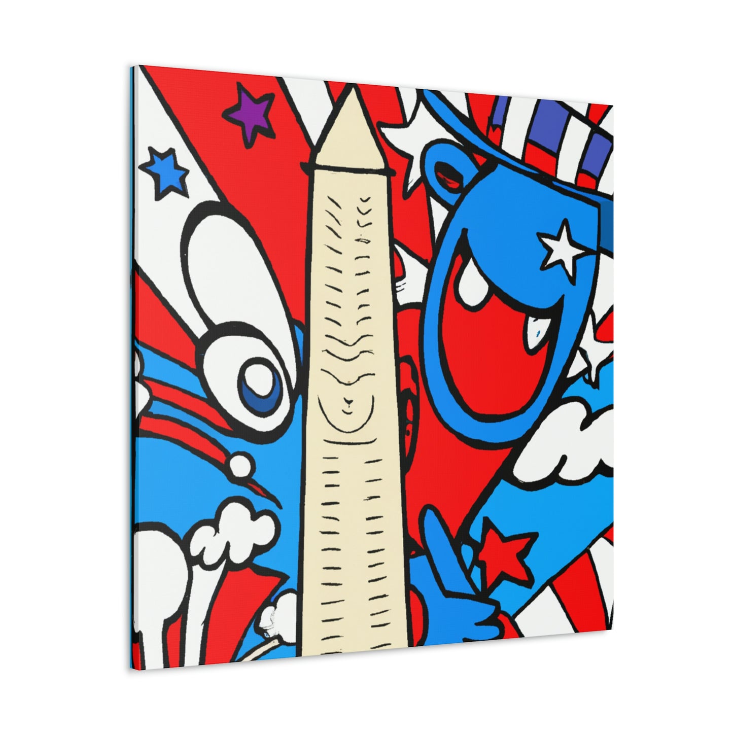 "Washington Monument in Deco" - Canvas