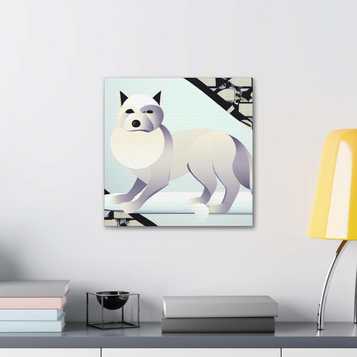 Frosty Art Deco Fox - Canvas