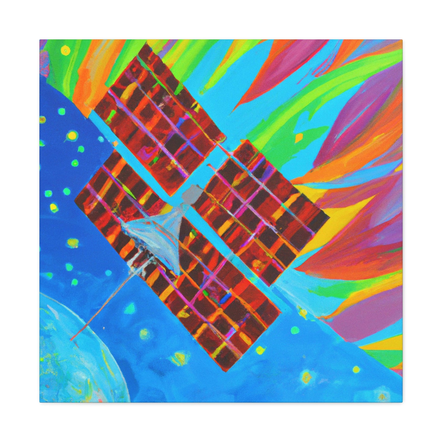 Satellite in Space Time - Canvas