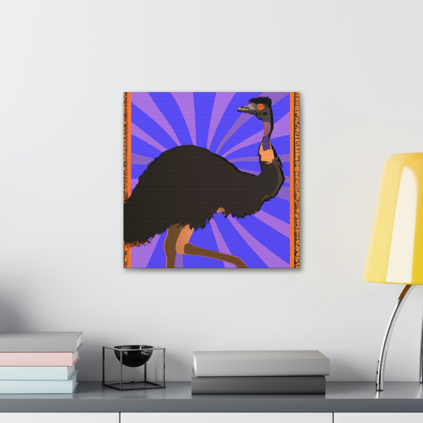 "Emu in Artful Flight" - Canvas