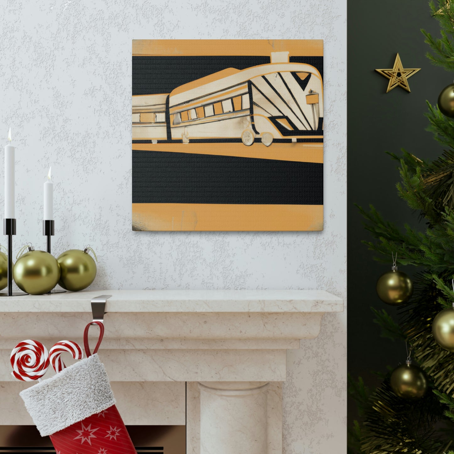 "Train of Deco Dreams" - Canvas